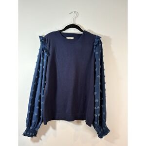 Betsey's Boutique Sweater Womens Medium Long Sleeve Pullover Textured sleeve top